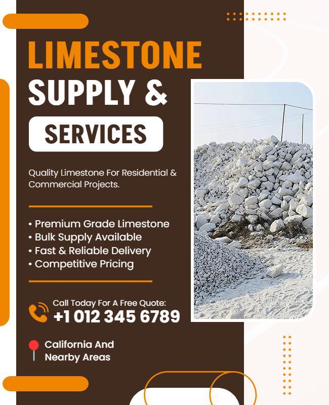 Limestone Supply and Services Promotional Flyer Template