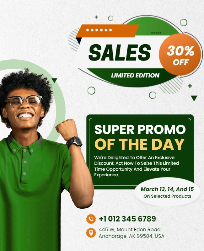 Limited Edition Sales Event Promo Flyer Template