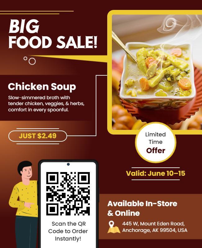 Limited Time Discount Food Sale Event Flyer Template