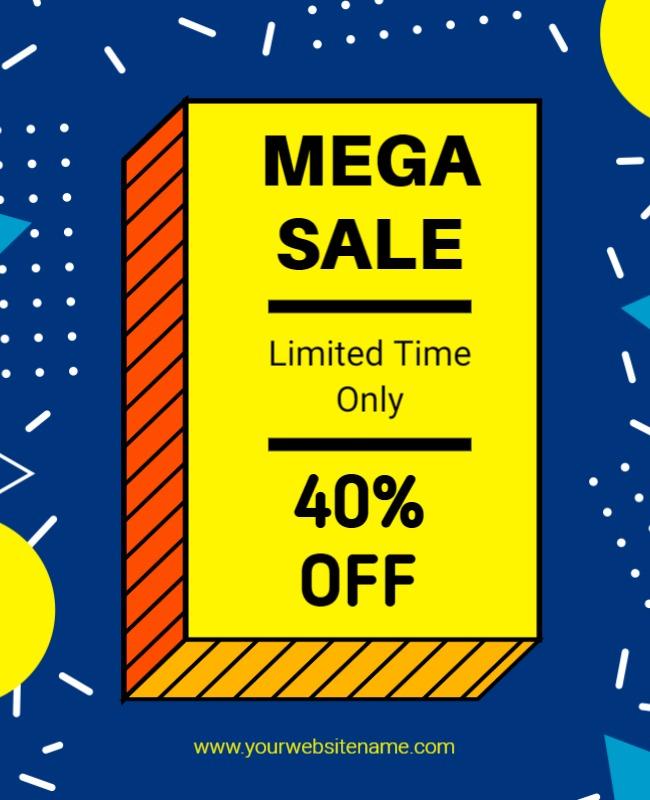 Limited Time Mega Sale Discount Flyer Template