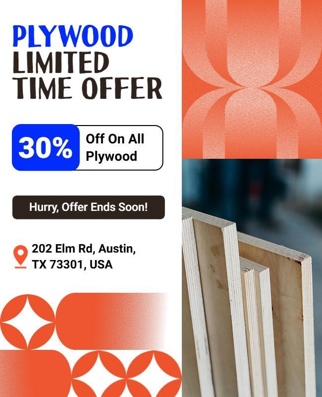 Limited Time Offer Plywood Sale Flyer Template