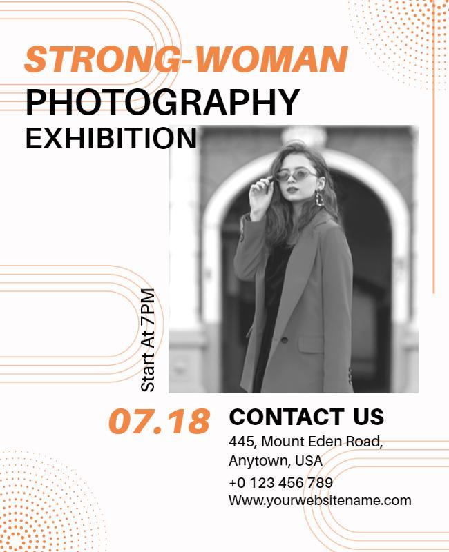 Linen Photography Exhibition Flyer Template