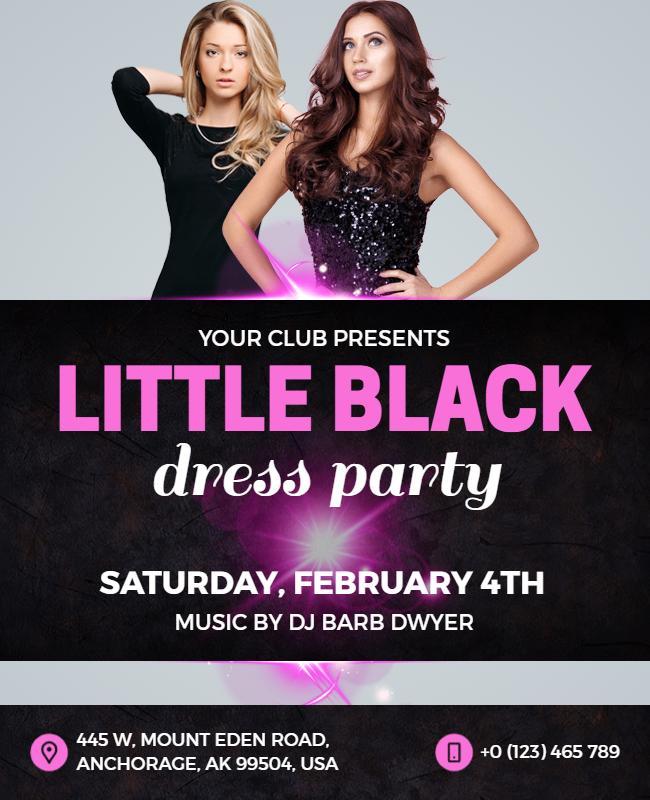 Little Black Dress Party Event Flyer Template