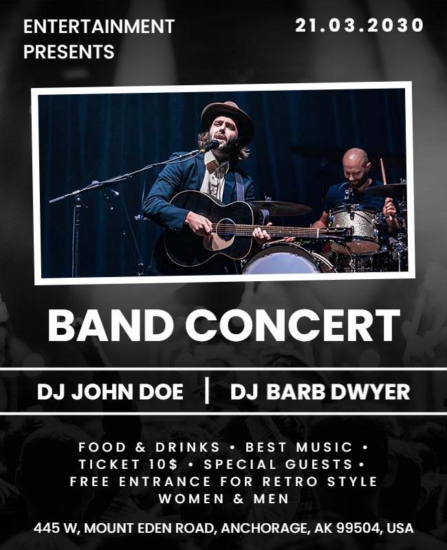 Live Band Concert Event Flyer Template