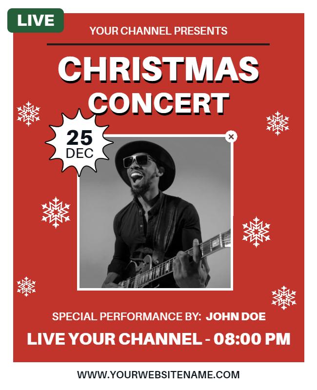 Live Christmas Concert Event Flyer Template