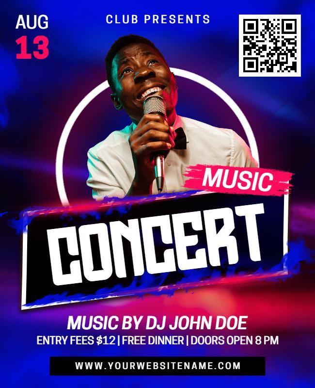 Live DJ Music Concert Event Flyer Template