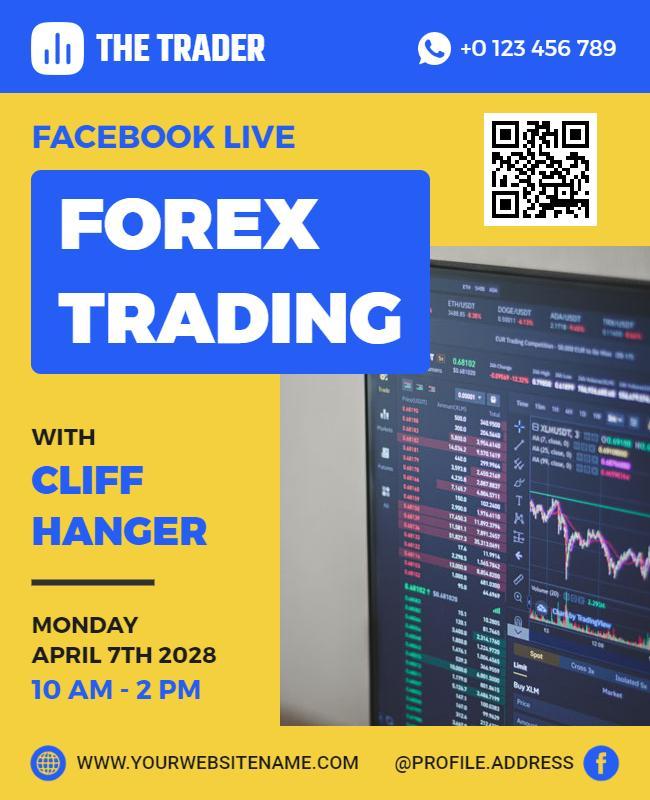 Live Forex Trading Event Flyer Template