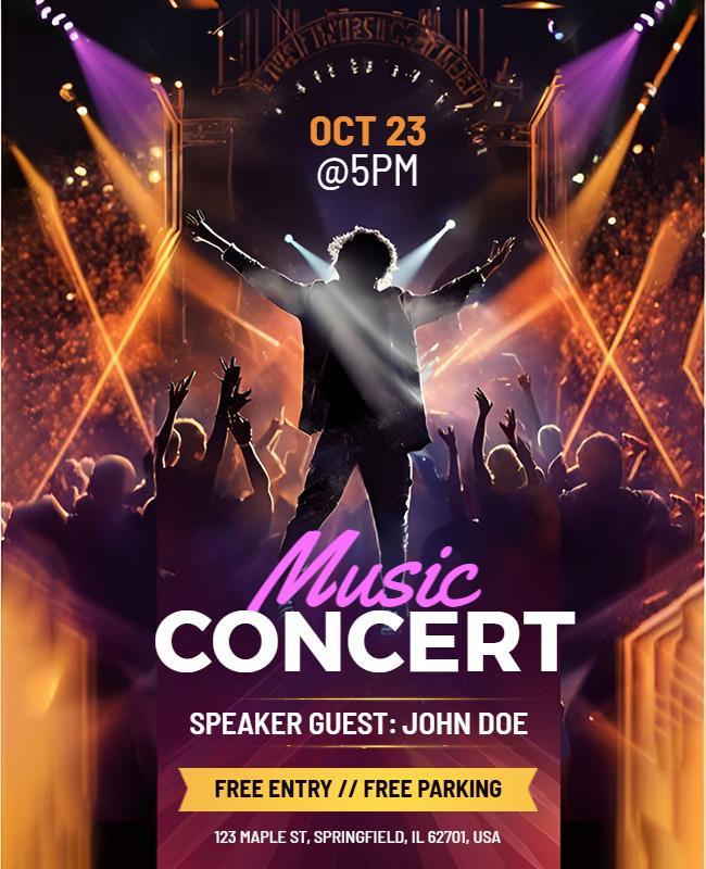 Live Music Concert Event Flyer Template