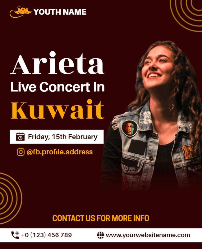 Live Music Concert in Kuwait Flyer Template