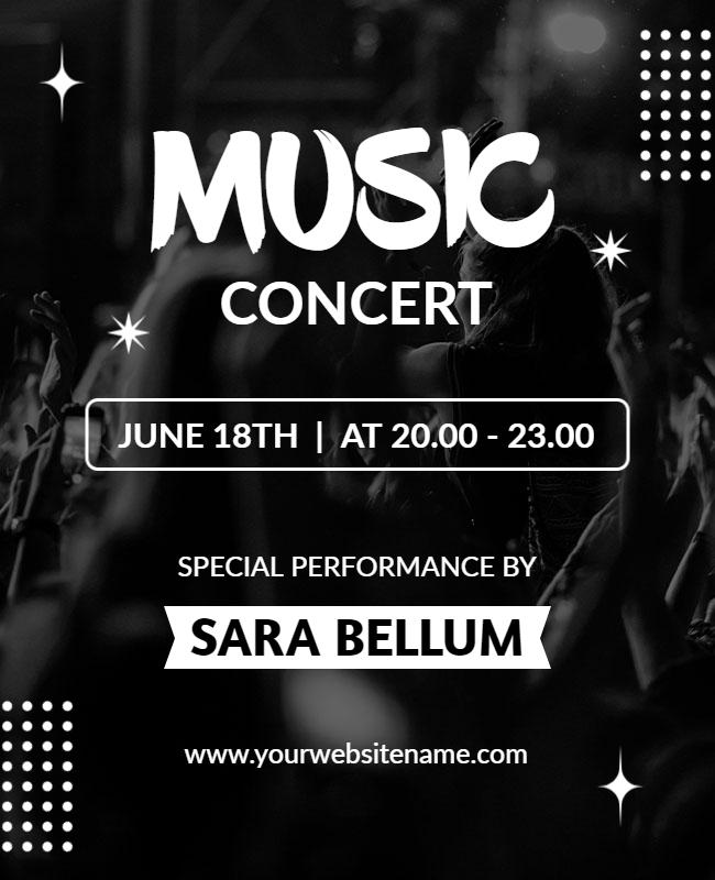 Live Music Concert Performance Flyer Template