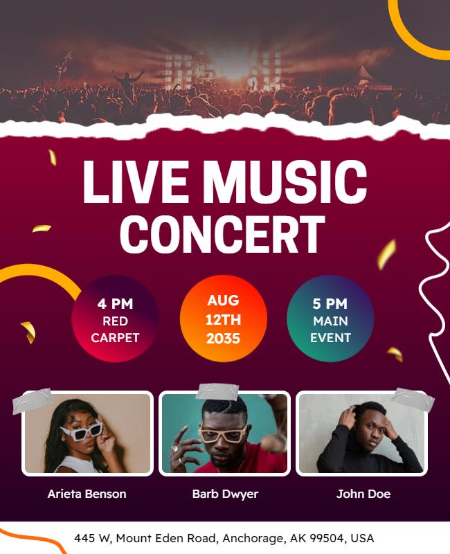 Live Music Event Promotion Flyer Template