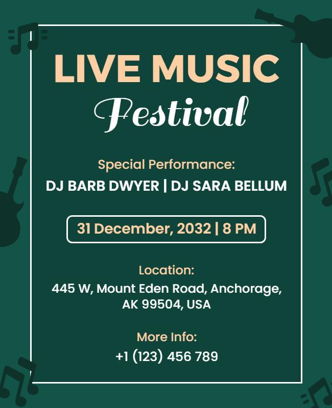 Live Music Festival Event Flyer Template