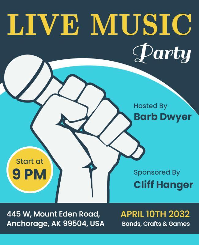 Live Music Party Event Flyer Template