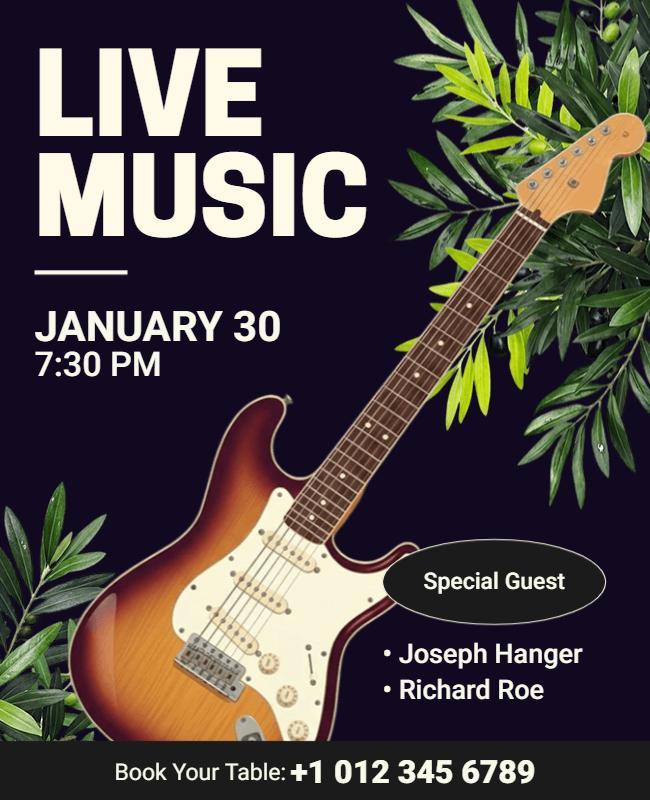 Live Music Promotion Flyer Template