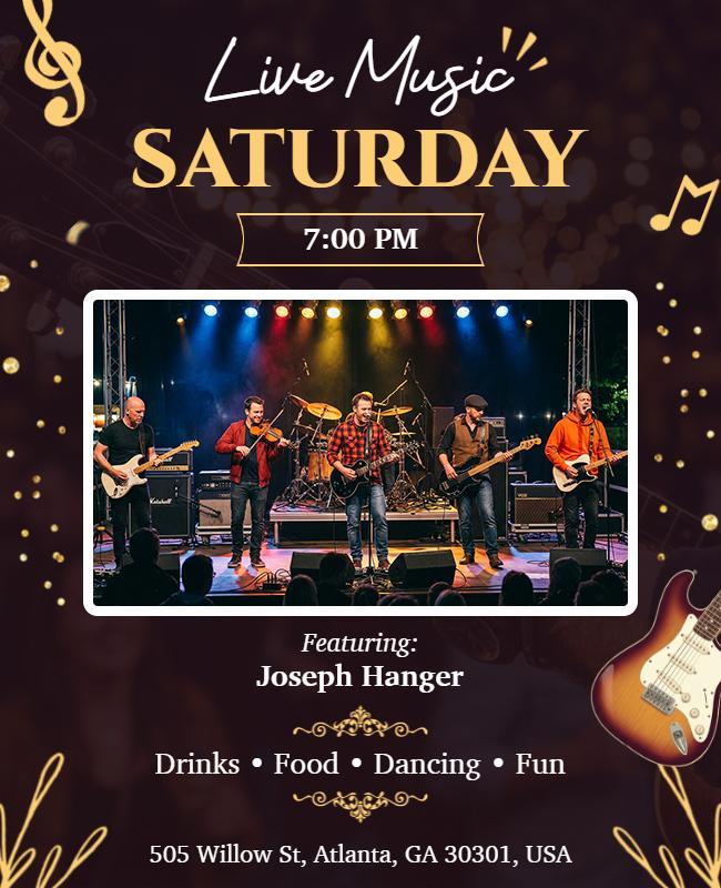 Live Music Saturday Event Flyer Template