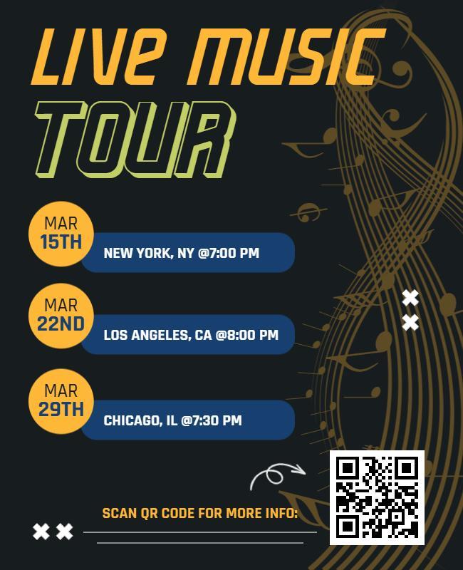 Live Music Tour Event Flyer Template