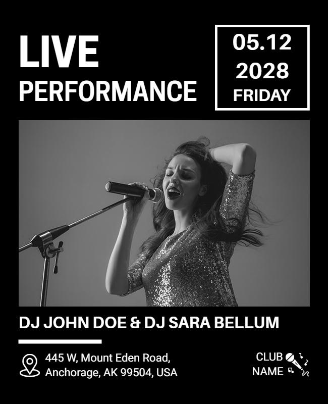 Live Performance Music Event Flyer Template