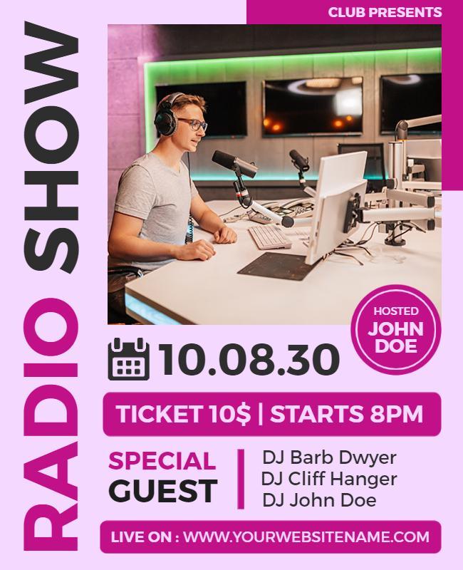 Live Radio Show Event Flyer Template