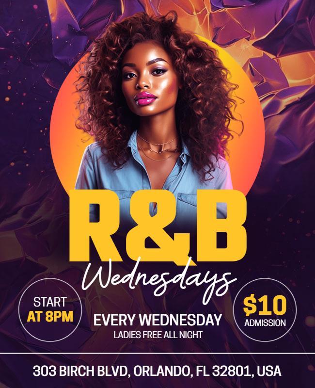 Live R&b Wednesdays Club Flyer Template