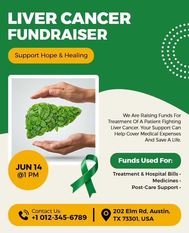 Liver Cancer Fundraiser Flyer Template