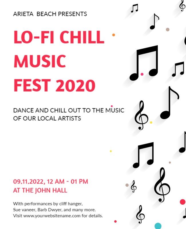 Lo Fi Chill Music Festival Flyer Template