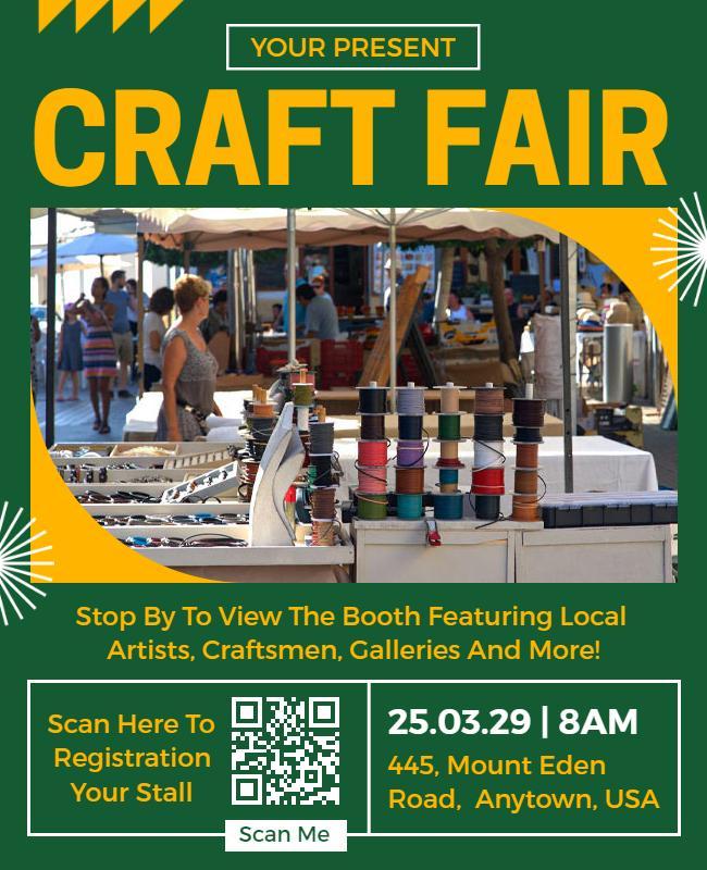 Local Artisan Craft Fair Promotional Flyer Template