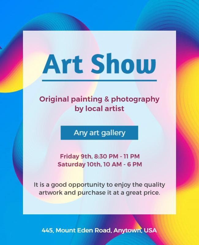 Local Artist Art Show Flyer Template