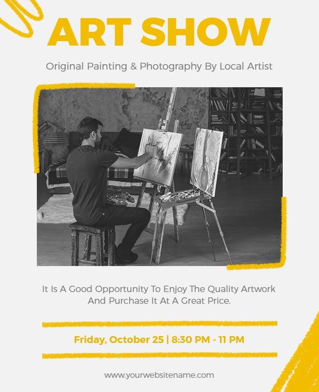 Local Artist Original Art Show Flyer Template