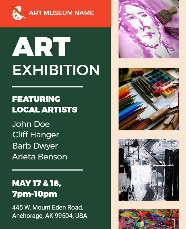 Local Artists Art Exhibition Flyer Template