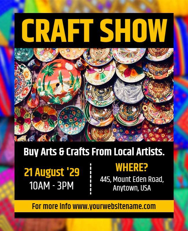 Local Artists Craft Show Flyer Template