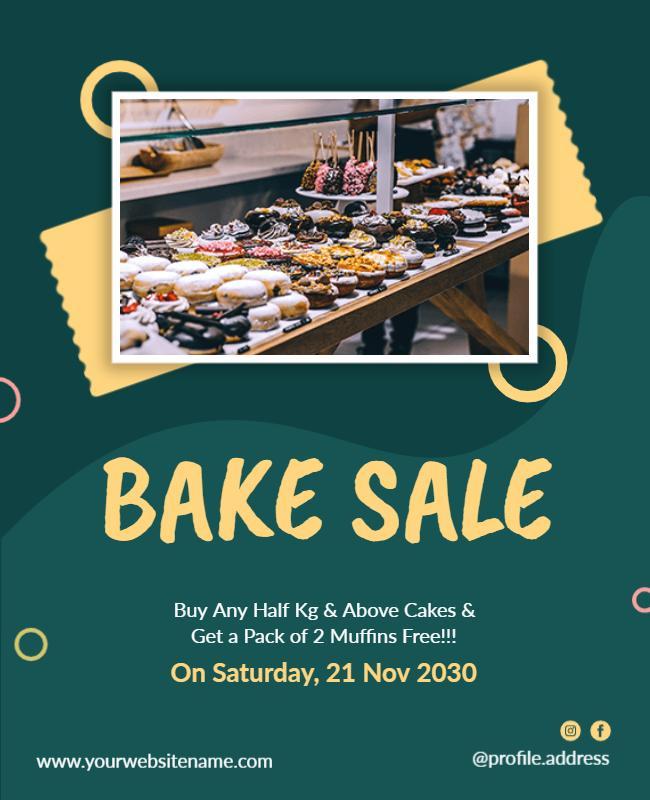 Local Bakery Bake Sale Event Flyer Template