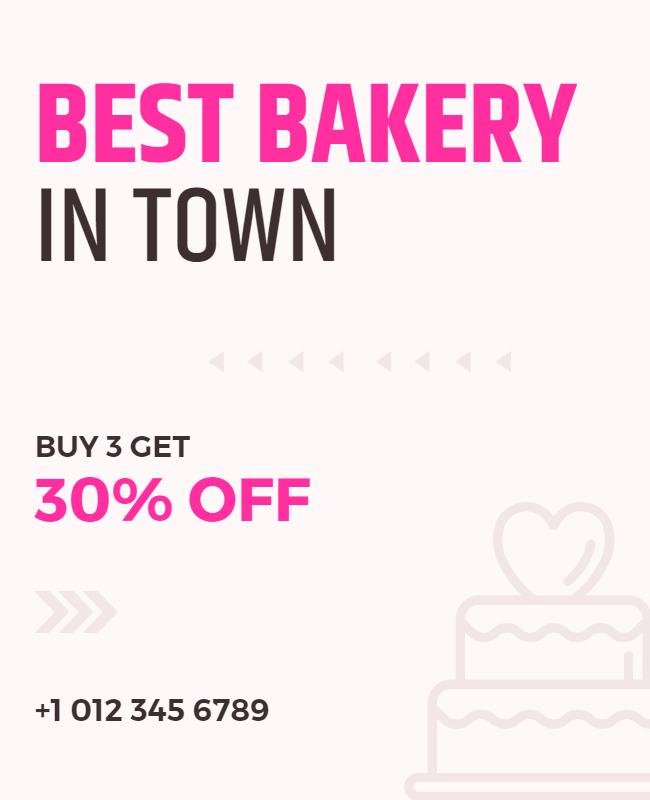 Local Bakery Discount Promotion Flyer Template