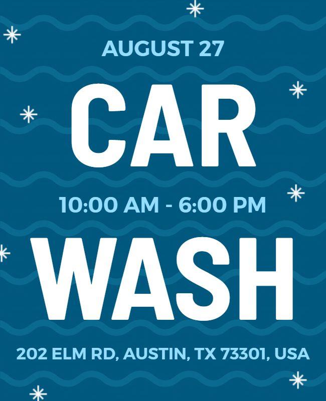 Local Car Wash Service Promotion Poster Template