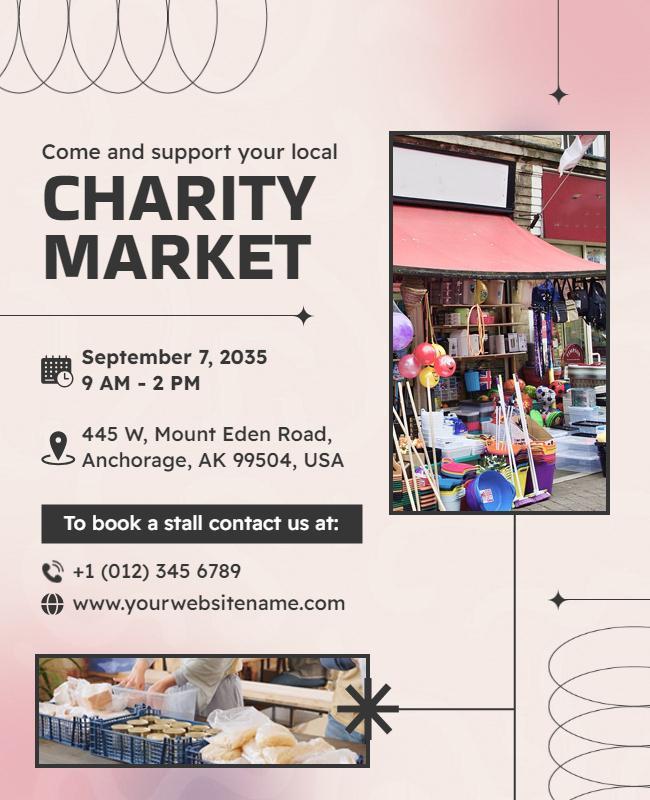 Local Charity Market Event Flyer Template