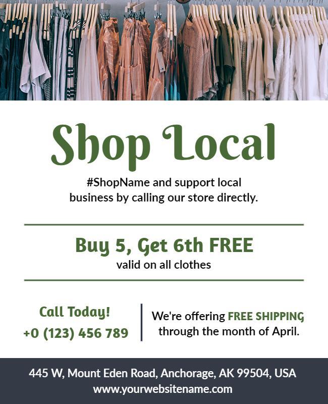 Local Clothing Store Promotion Flyer Template