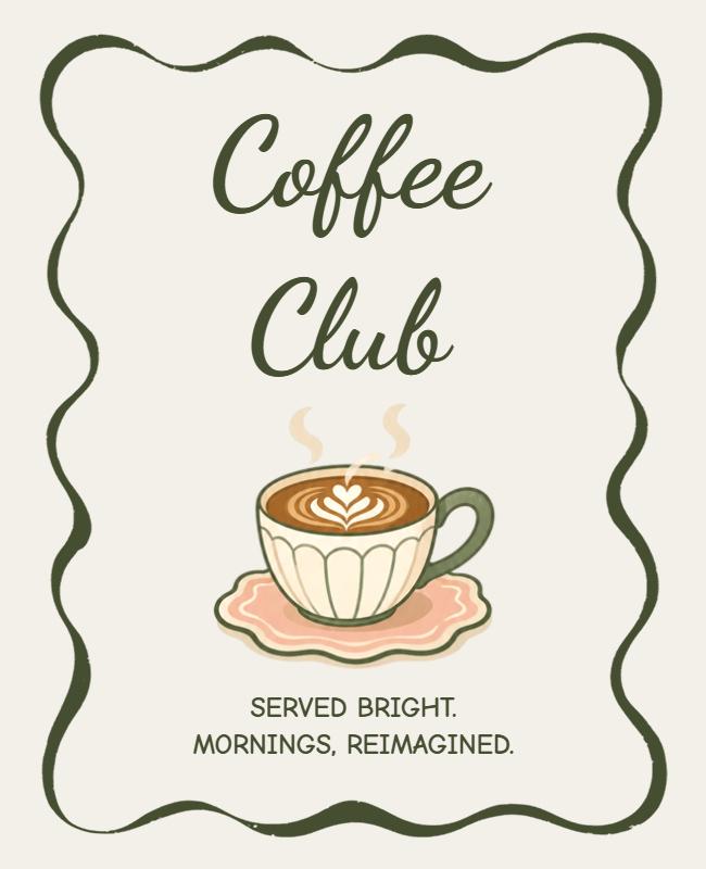 Local Coffee Club Poster Template