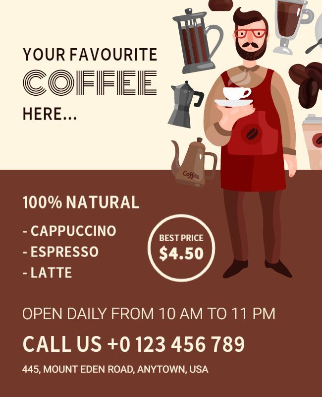 Local Coffee Shop Promotion Flyer Template