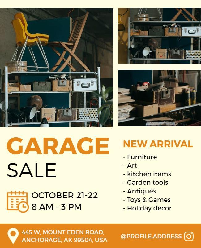 Local Community Garage Sale Event Flyer Template