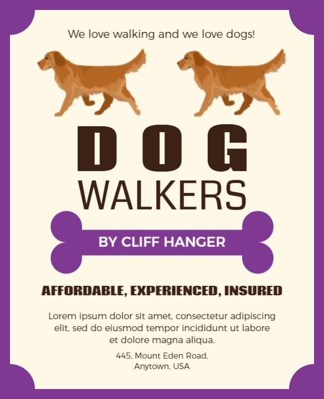 Local Dog Walking Services Flyer Template