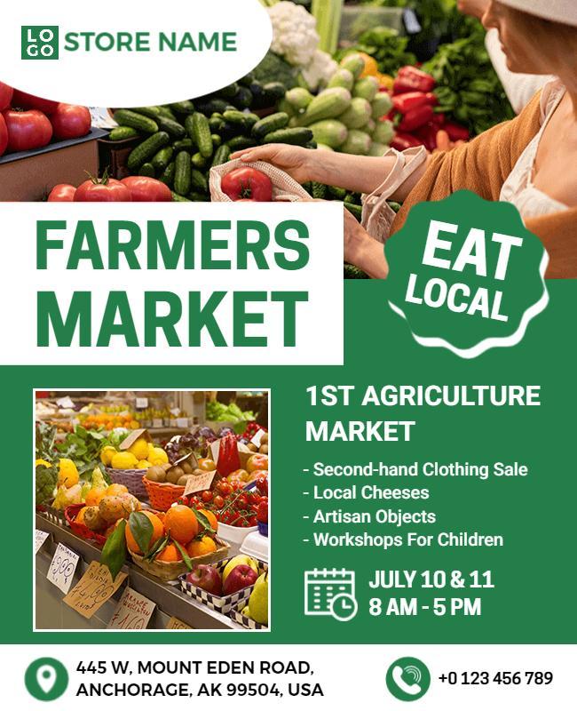 Local Farmers Market Event Flyer Template