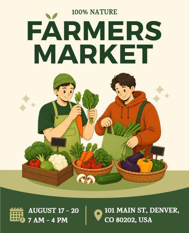 Local Farmers Market Event Poster Template