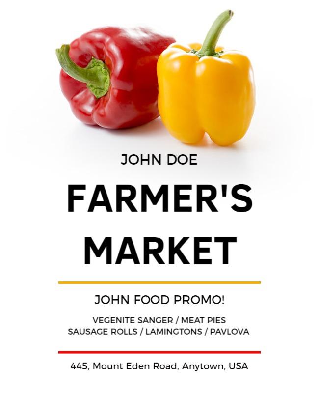 Local Farmers Market Promotion Flyer Template