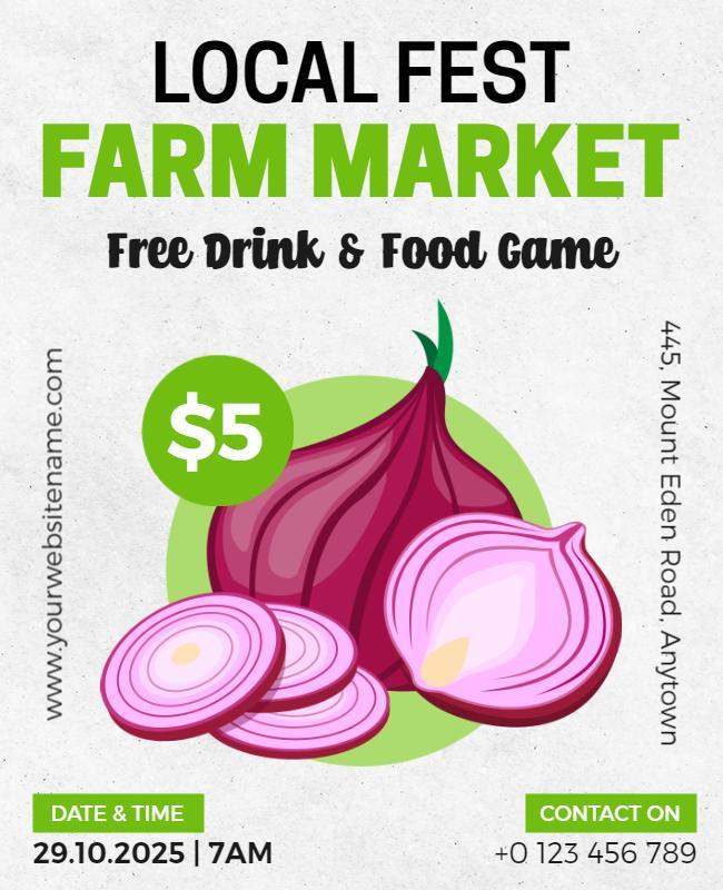 Local Fest Farm Market Flyer Template