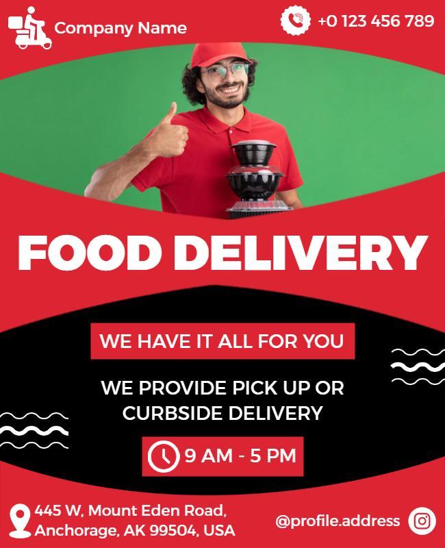 Local Food Delivery Service Flyer Template