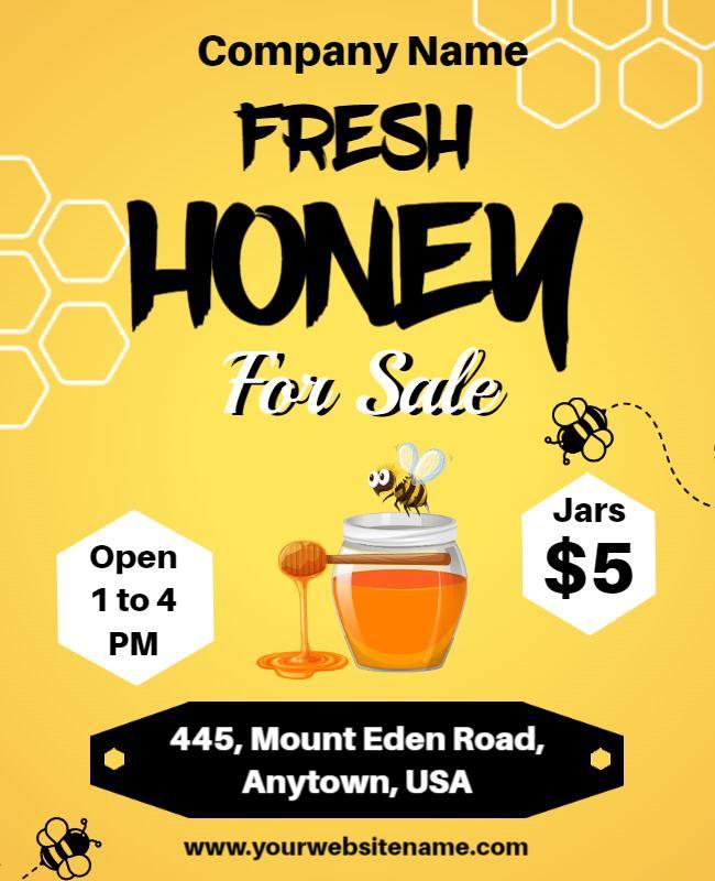 Local Fresh Honey Sale Event Flyer Template