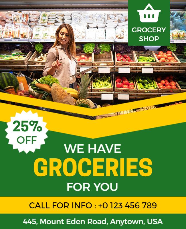 Local Grocery Store Discount Flyer Template