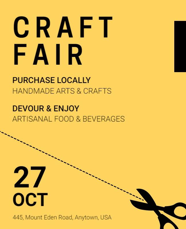 Local Handmade Arts and Crafts Fair Flyer Template