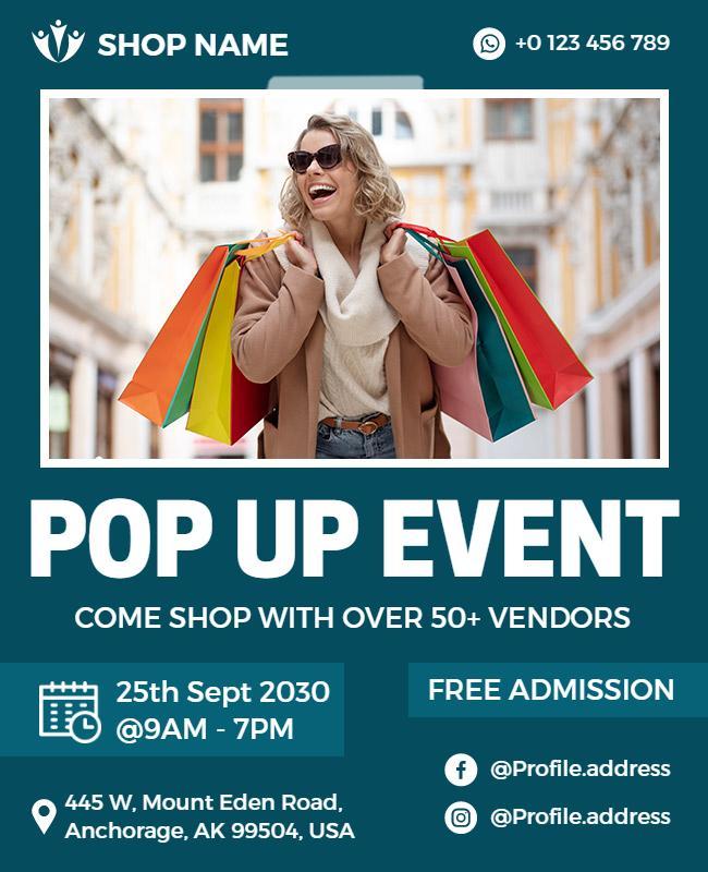 Local Handmade Goods Pop Up Event Flyer Template