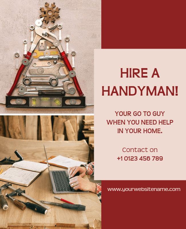 Local Handyman Services Advertisement Flyer Template