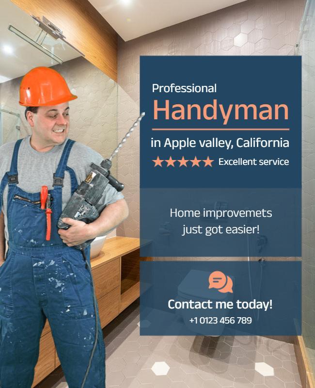 Local Handyman Services Promotion Flyer Template